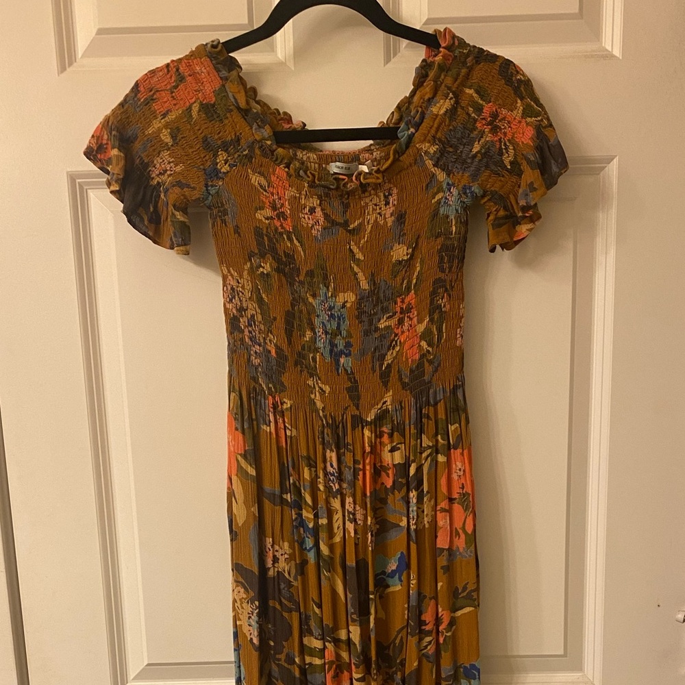 Off the shoulder flowy floral dress